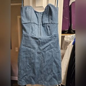 Strapless denim dress